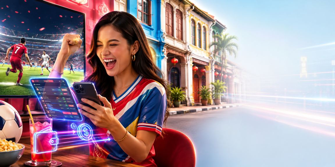 Sports betting center in Penang with customers placing bets